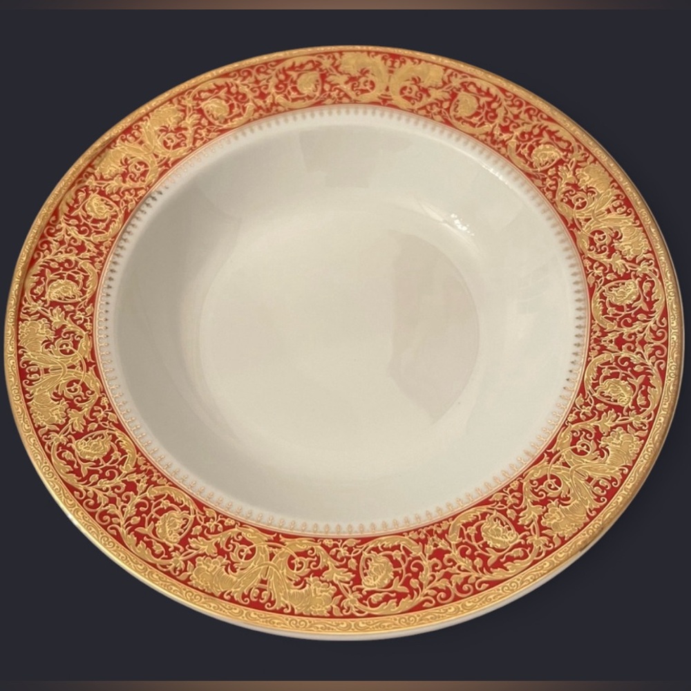 (4) VINTAGE Pegasus PGE13 Rim Porcelain Soup Bowls 8.5”